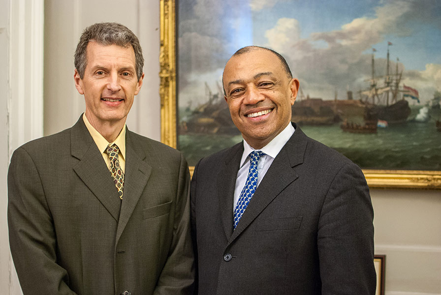 The Vice Chancellor David Maguire and Lord Paul Boateng