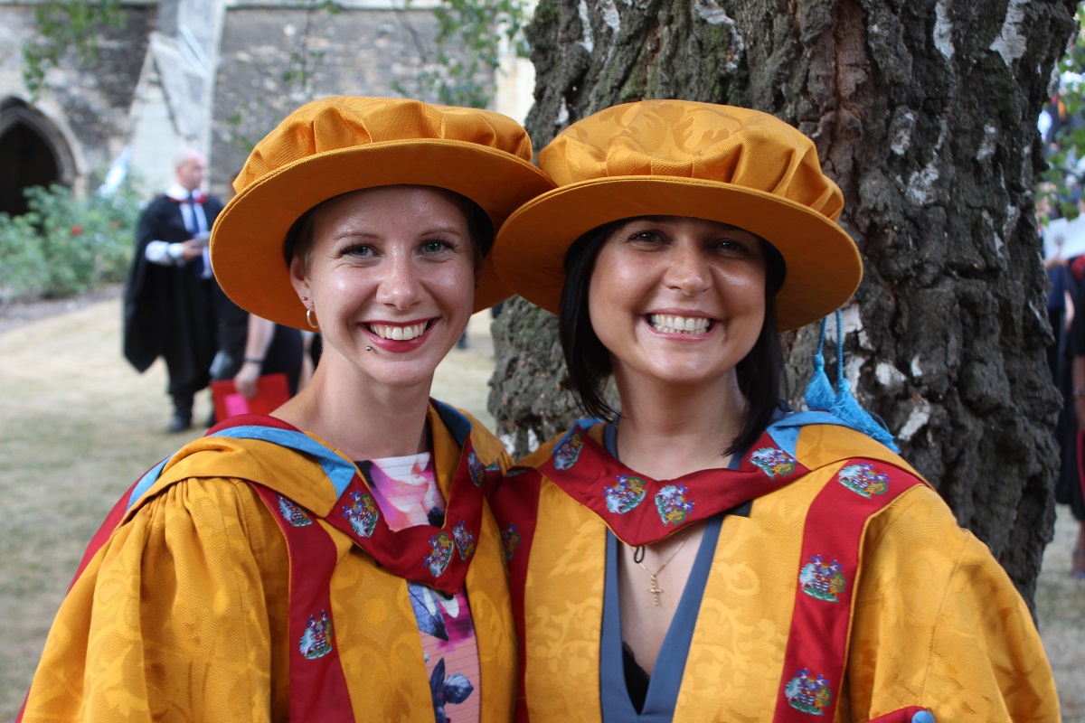PhD graduation 2018 Jane Robb and Claudia Carvalho