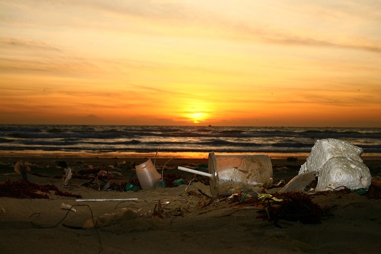 plastics beach litter 750