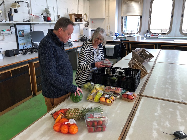 Before the cameras arrived: NRI's Dr Richard Colgan helps Debbie set up | Photo L Kemkaran channel 5 richard debbie 750