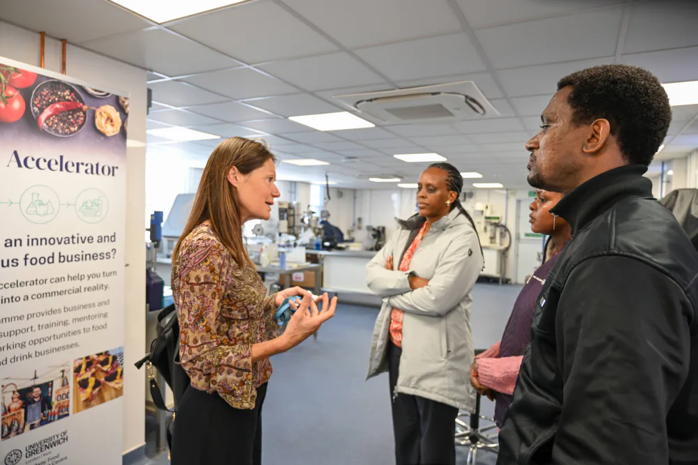 Senior staff from Government ministries and agencies in Rwanda on a tour of the Medway Food Innovation centre