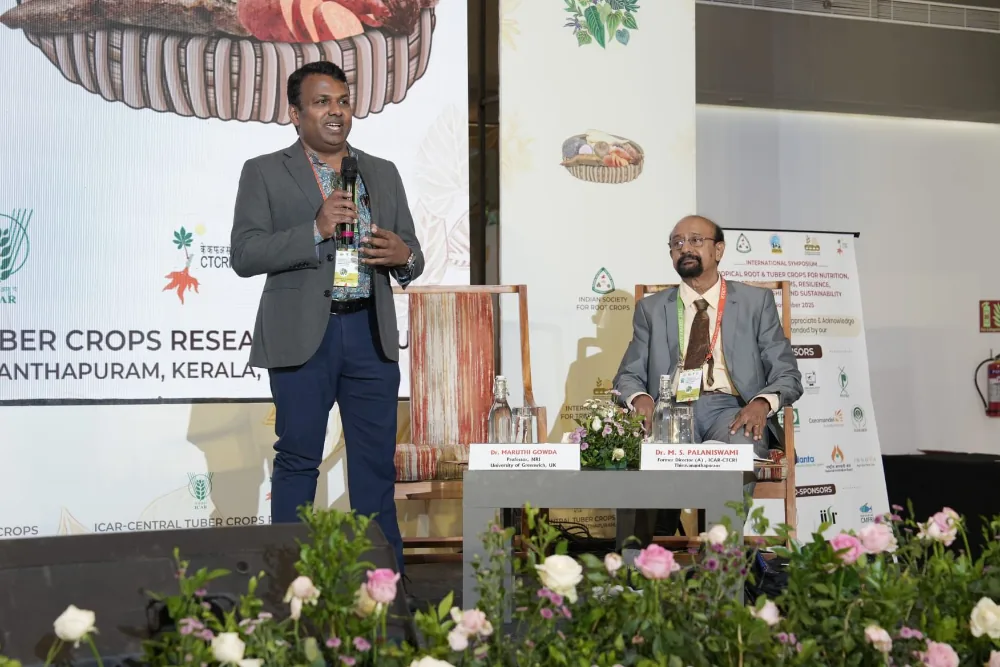 Professor Gowda speaking at the ISTRC symposium in Kerala, India 